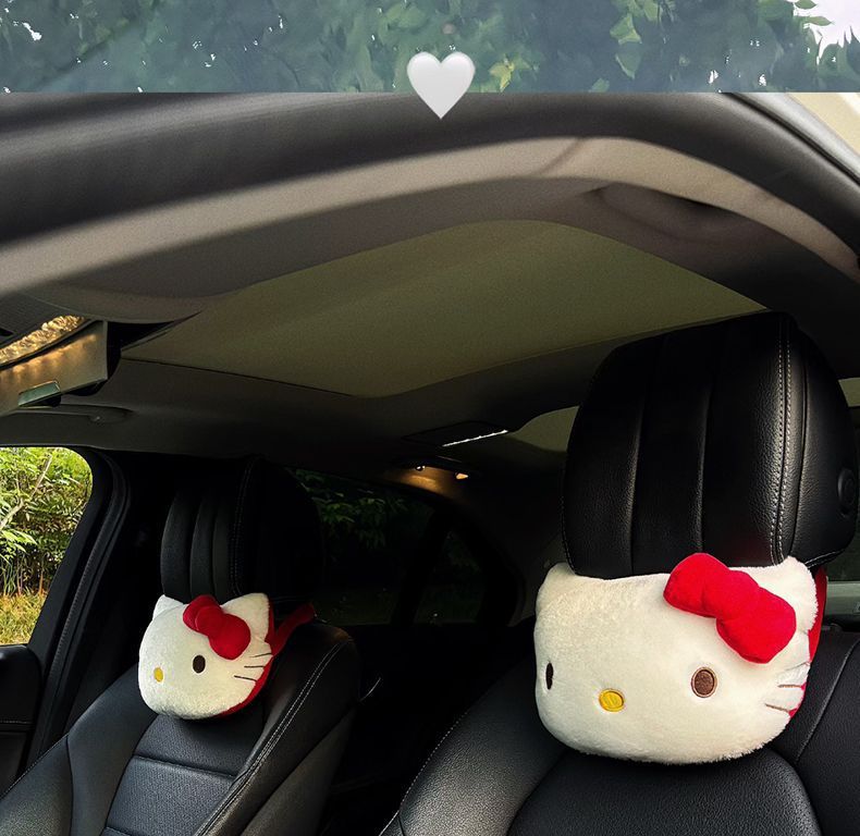 Car Headrest Neck Pillow Creative Car Cute Kt Car Seat Headrest Car Neck Pillow