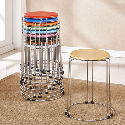 household Round stool Restaurant stool Restaurant Meeting stool chair stool Solid solid wood April 15 Rifa