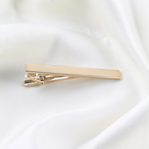 High-end electroplated mirror surface metal tie clip, foreign trade Korean version for men, business casual 6 cm tie clip, wholesale