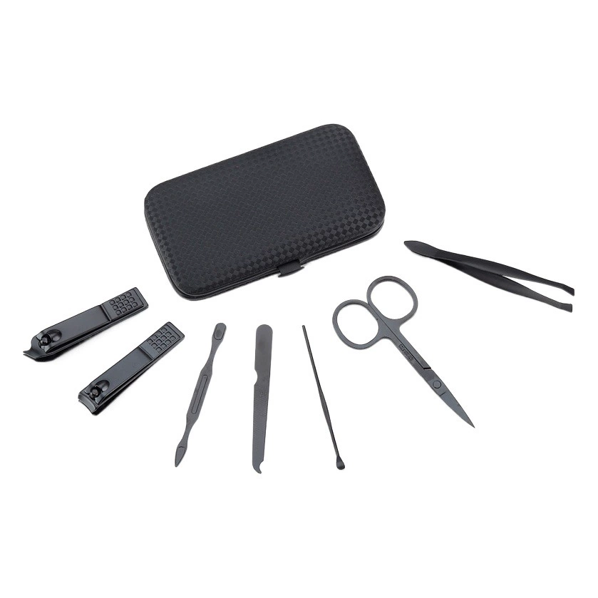 Кусачки для ногтей костюм 7 частей Черный Кинг-Конг инструменты для ногтей костюм кусачки для ногтей Подарочный костюм логотип для печати