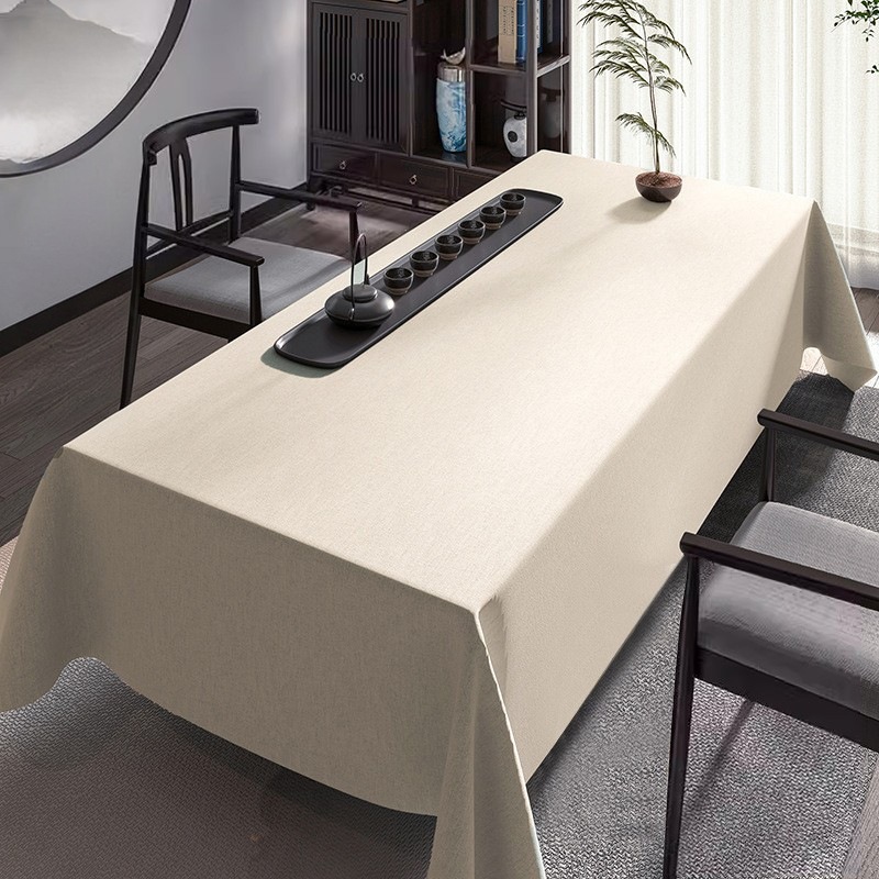 Milk white cotton and linen fabric