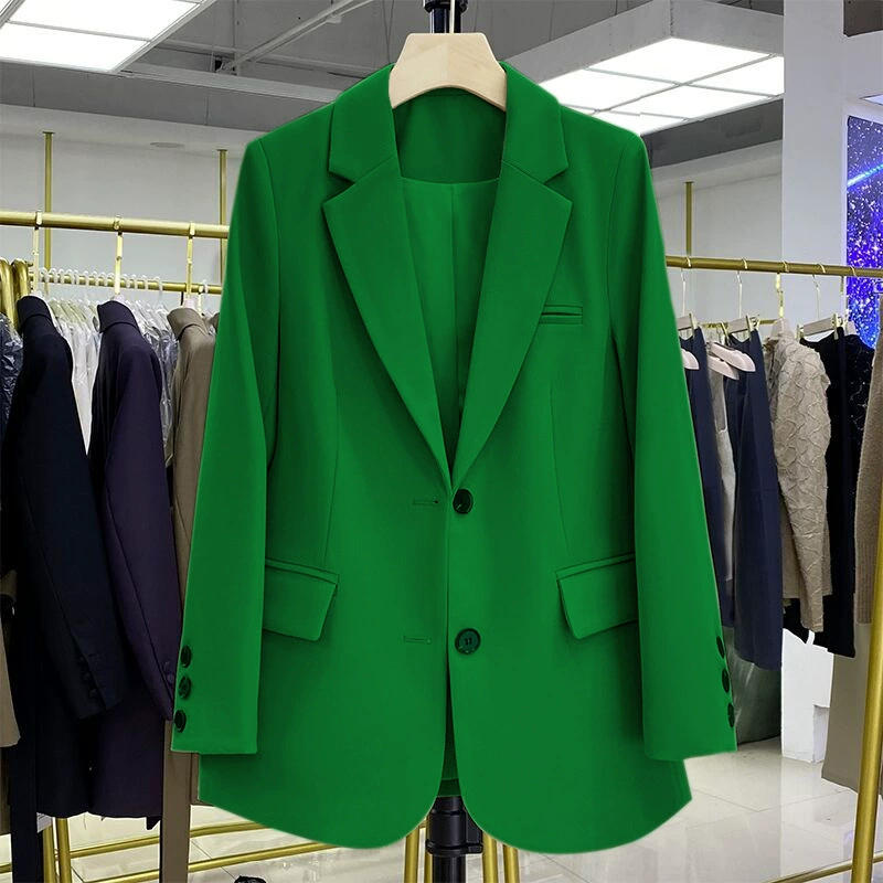 Пиджак oversize корейского стиля, осенний casual блейзер, яркие варианты цвета