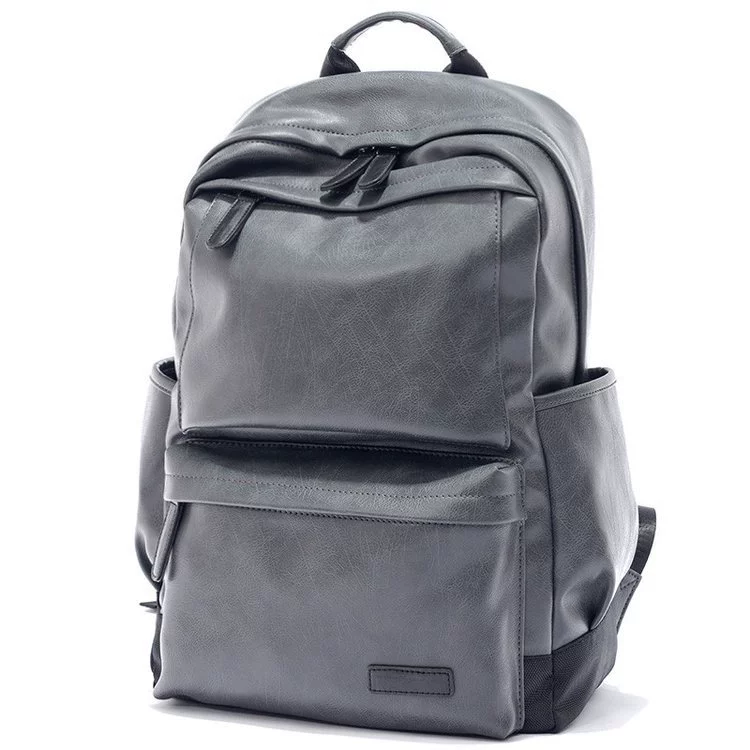 Backpack polyurethane, spacious laptop compartment, men's leisure bag 2023 collection