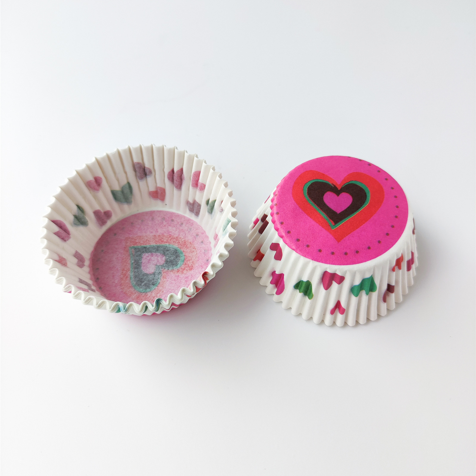 100 pcs / caja Xue Mei Niang soporte de papel para pastel medio soporte de papel para hornear tazas de papel muffin relleno soporte de papel a prueba de aceite