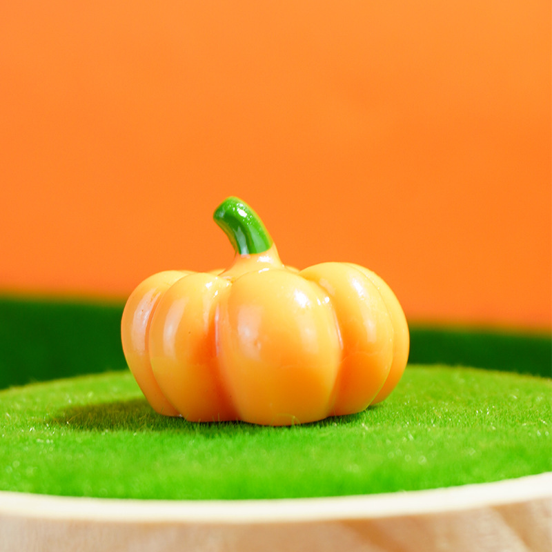 Accesorios para el cabello de joyería de bricolaje Simulación de frutas y verduras Simulación de resina de calabaza Dibujos animados de calabaza Accesorios planos