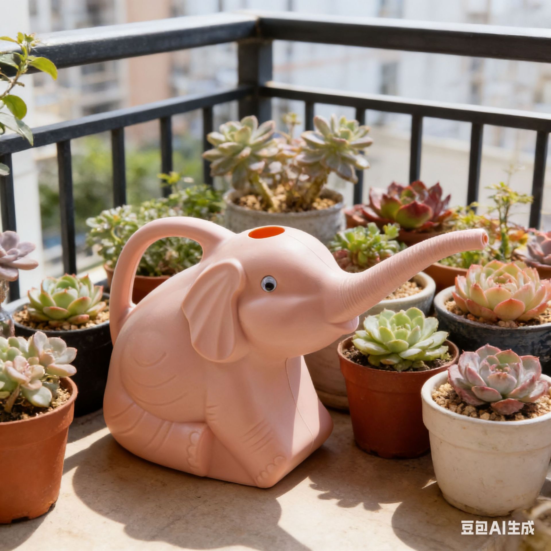 Elefante pequeño riego botella de agua de boca larga jardinería doméstica herramienta de riego planta suculenta floral maceta de riego