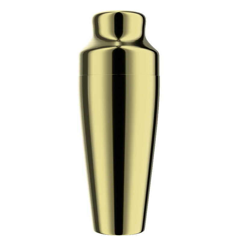 Acero inoxidable estilo francés mezclador de dos secciones shaker bar shaker taza de cóctel