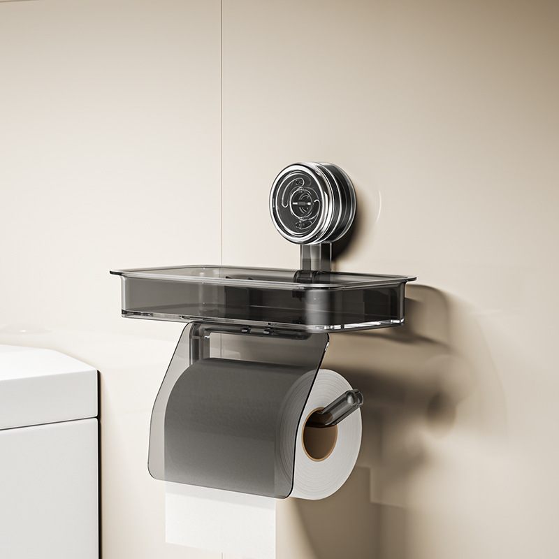 Ventosa para baño soporte de papel enrollado en la pared estante de papel higiénico sin perforación caja de pañuelos impermeable caja de papel higiénico para baño