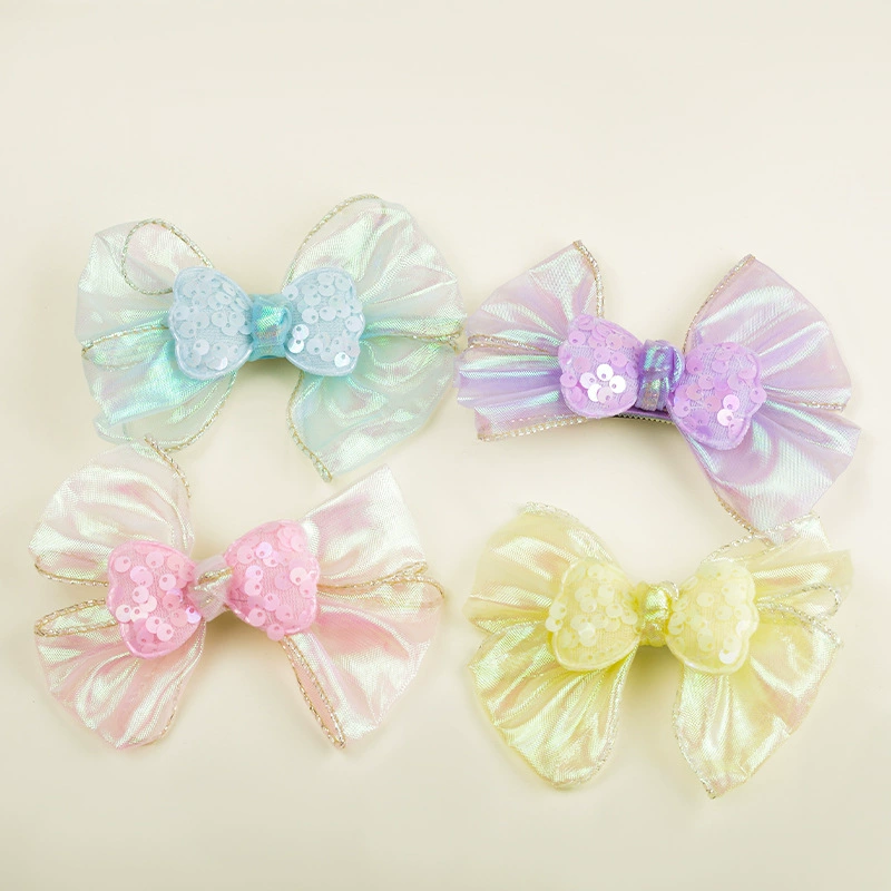 Brand cute children's hairgrip with bow, hair accessory, Korean style, internet celebrity