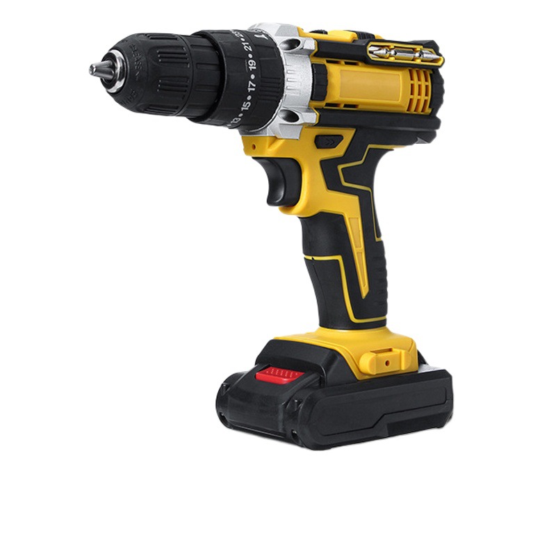 Taladro manual recargable con batería de litio, taladro eléctrico multifunción, herramienta de destornillador eléctrico para el hogar, juego de herrajes para carpintería de impacto