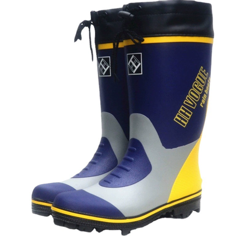 Резиновые резиновые сапоги со стальным гвоздем, мужские рыболовные водные туфли, высокая трубка, модные Необычные резиновые сапоги, резиновые сапоги