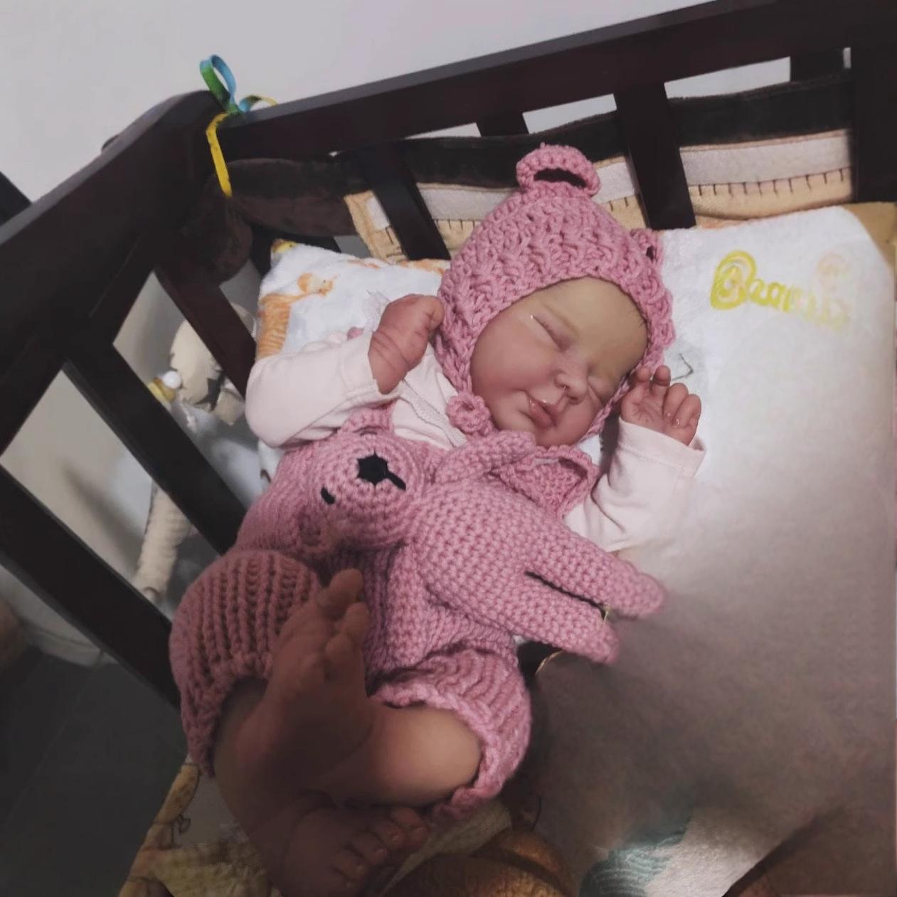 Mono de lana rosa de 20 pulgadas Valentina muñeca de simulación pintada a mano para enviar regalos de juguete para niños