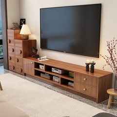 厳選された中国風のテレビキャビネットリビングルームホームストレージロッカーオールインワン小型アパート2025フロアテレビキャビネット