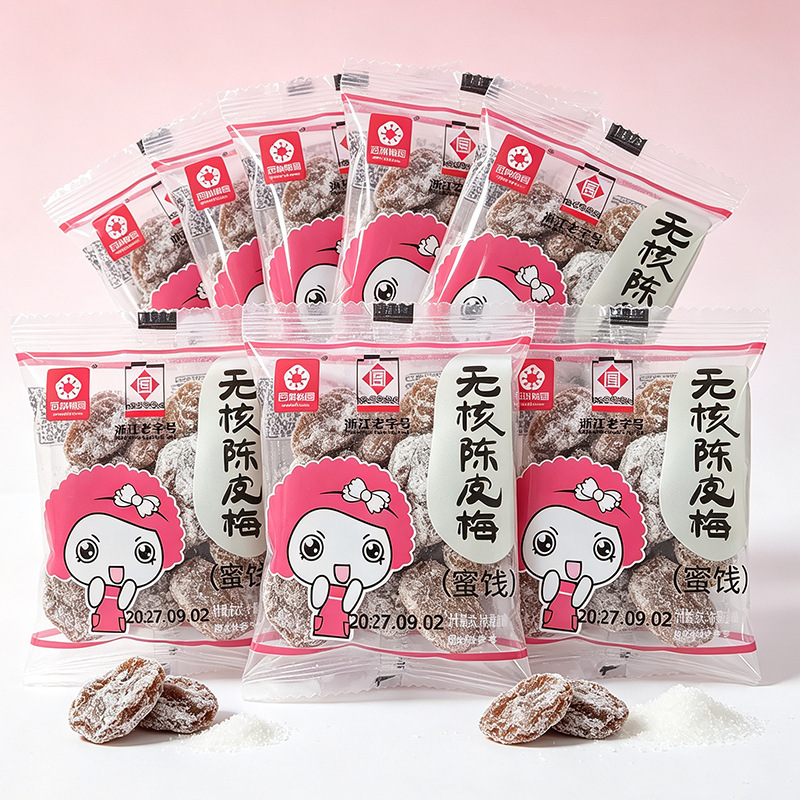 Xihu Plum Garden non-nuclear chenpi plum non-nuclear preserved plum meat preserved fruit 5kg/bag Xihu Plum Garden non-nuclear chenpi plum non-nuclear preserved plum meat preserved fruit 5kg/bag