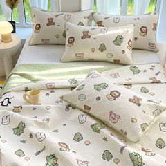 5ZV7批發雙面全棉床蓋單件榻榻米1.8m絎縫夾棉床單三件套兩用純棉