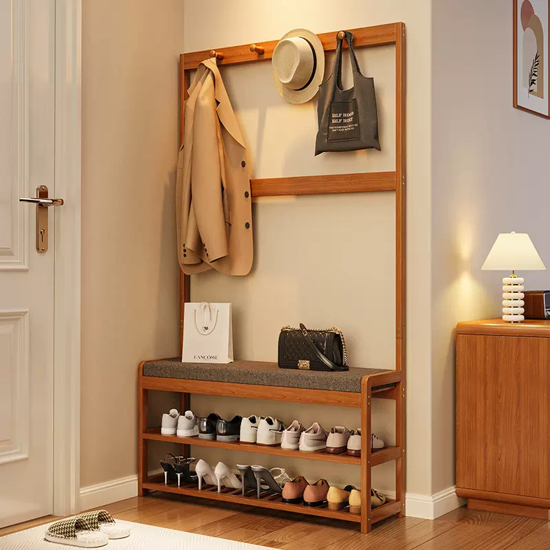 换鞋凳二合一家用门口可坐式穿鞋凳入户鞋柜坐凳一体软垫进门鞋架