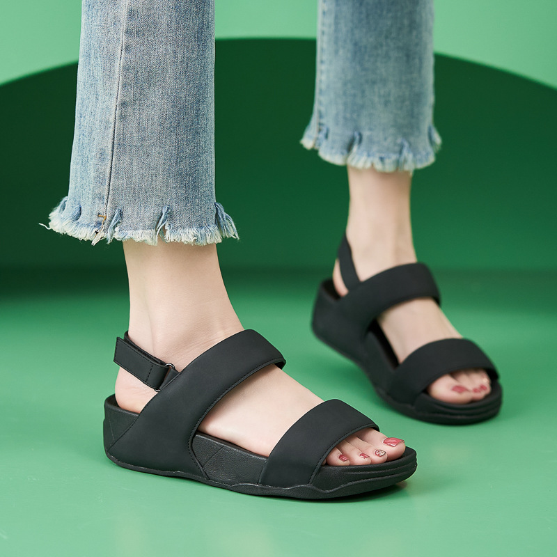 F8398 610K GIÀY DÉP SANDAL NỮ HUITDTU BIG SIZE NGOẠI CỠ MÙA HÈ ĐẾ CAO GIÀY DÉP NỮ G02 SẢN PHẨM MỚI