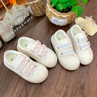 Magic Tape Thick-Soled White Sneakers 2025 Summer Print Cute Ugly Dog Large Toe Casual Loafers N2010