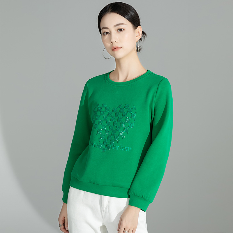 Áo hoodie chui đầu in họa tiết dáng rộng cho nữ — Màu đen