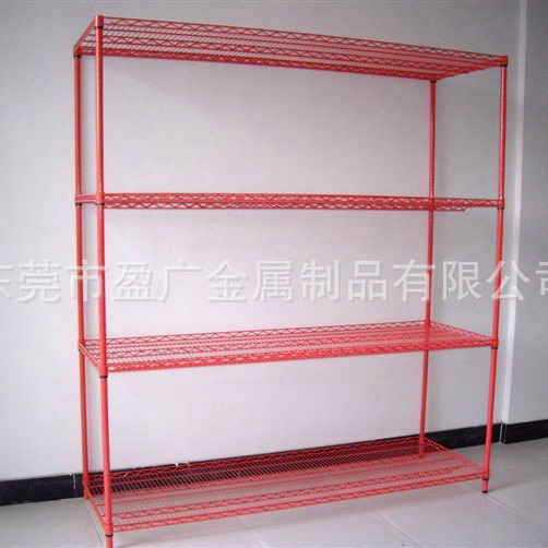 镀铬线网货架厂商、 四层镀铬货架、 碳钢货架、展示储物架