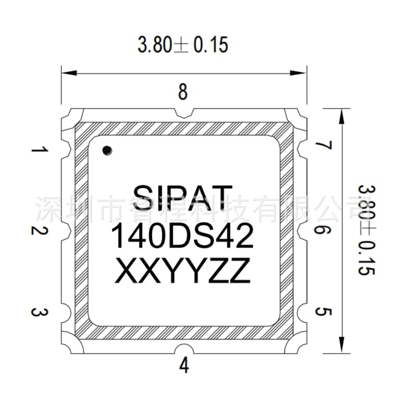 LB140DS42 140MHz 滤波器 SIPAT 3.8X3.8 带通 拍前咨询
