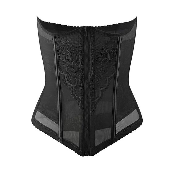 2024 Cross-border Tight Waist Zipper Binding Belt Four-season Wear Lace Hollow-out Postpartum Sports Waist Shaping Slim-fit Body