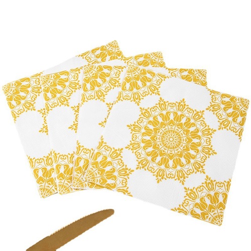 Printed handkerchief paper European Damascus pattern tissue paper party party restaurant decoration paper printing wholesale