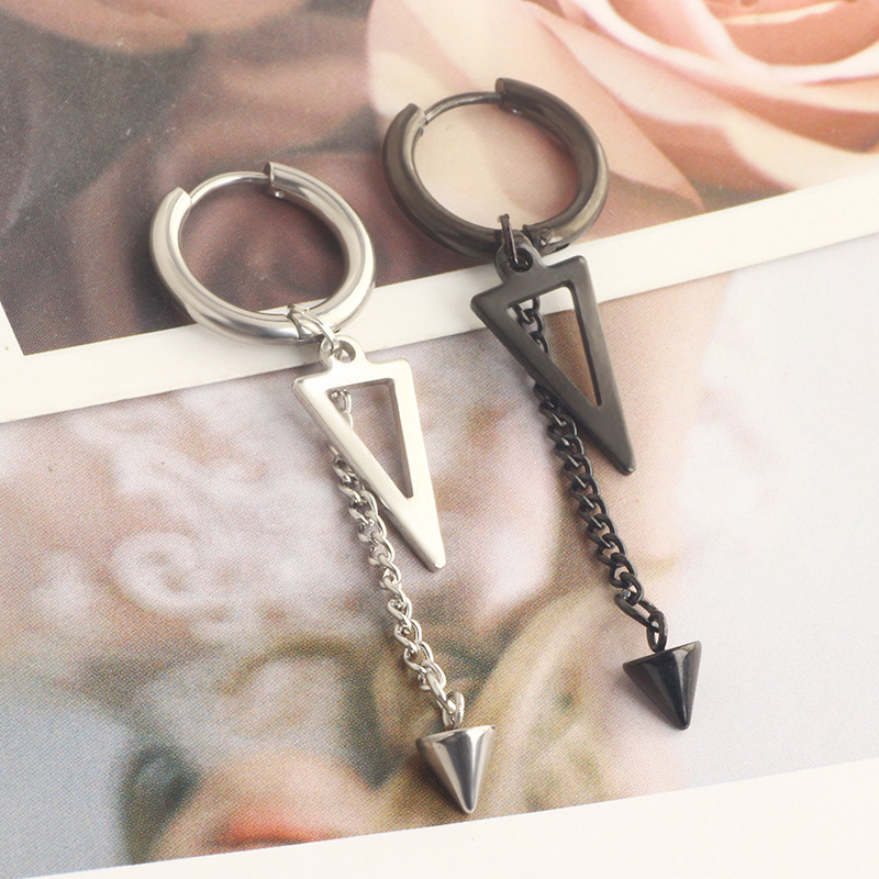 Black Series Punk Titanium Steel Ear Clip Ear Studs Fashion Korean Style Alien Earrings for Men Women detail image 41