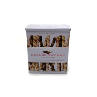 休闲小零食草莓夹心蛋卷食品包装铁罐 儿童蛋卷食品包装金属铁罐