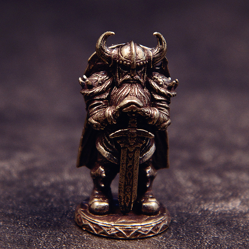 Cobre blanco japonés Shogun samurai antiguo modelo de juguete de soldados juegos de mesa acabados adornos de automóviles hechos a mano al por mayor