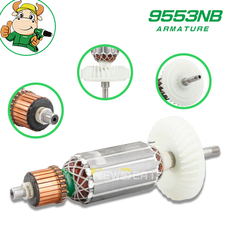 跨境热销 9553NB 适用牧田转子 纸盒包装工厂直销电动工具配件