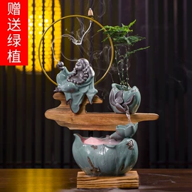 陶瓷工艺品;香炉;流水摆件