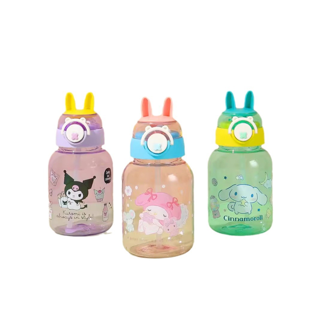 Taza de agua portátil nueva para niños y estudiantes en verano, alto valor, con cuerda para levantar y cubierta elástica, deportiva y portátil. image 5