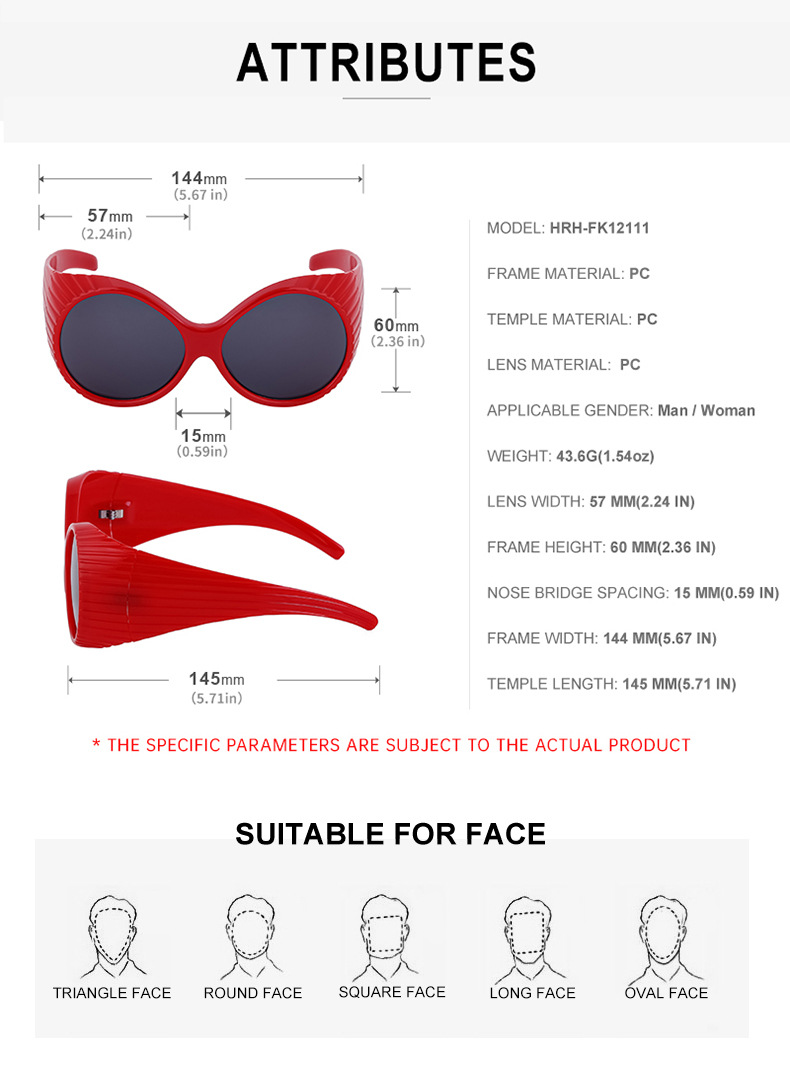 Elliptical Frame Sunglasses For Women Large Trendy Designer Style_voghion.com