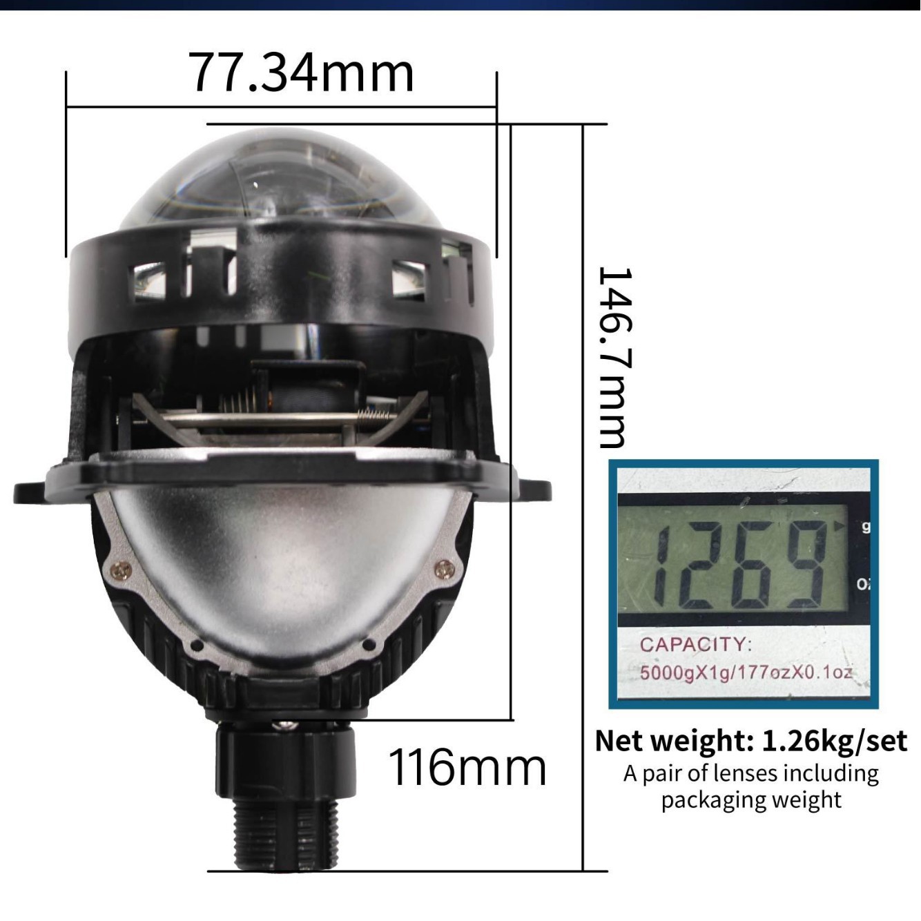 Nuevo faro LED para coche B2S de 3 pulgadas, de alta y baja intensidad integrada, 65W, de alta luminosidad, modificación universal para faros de coche, superventas.