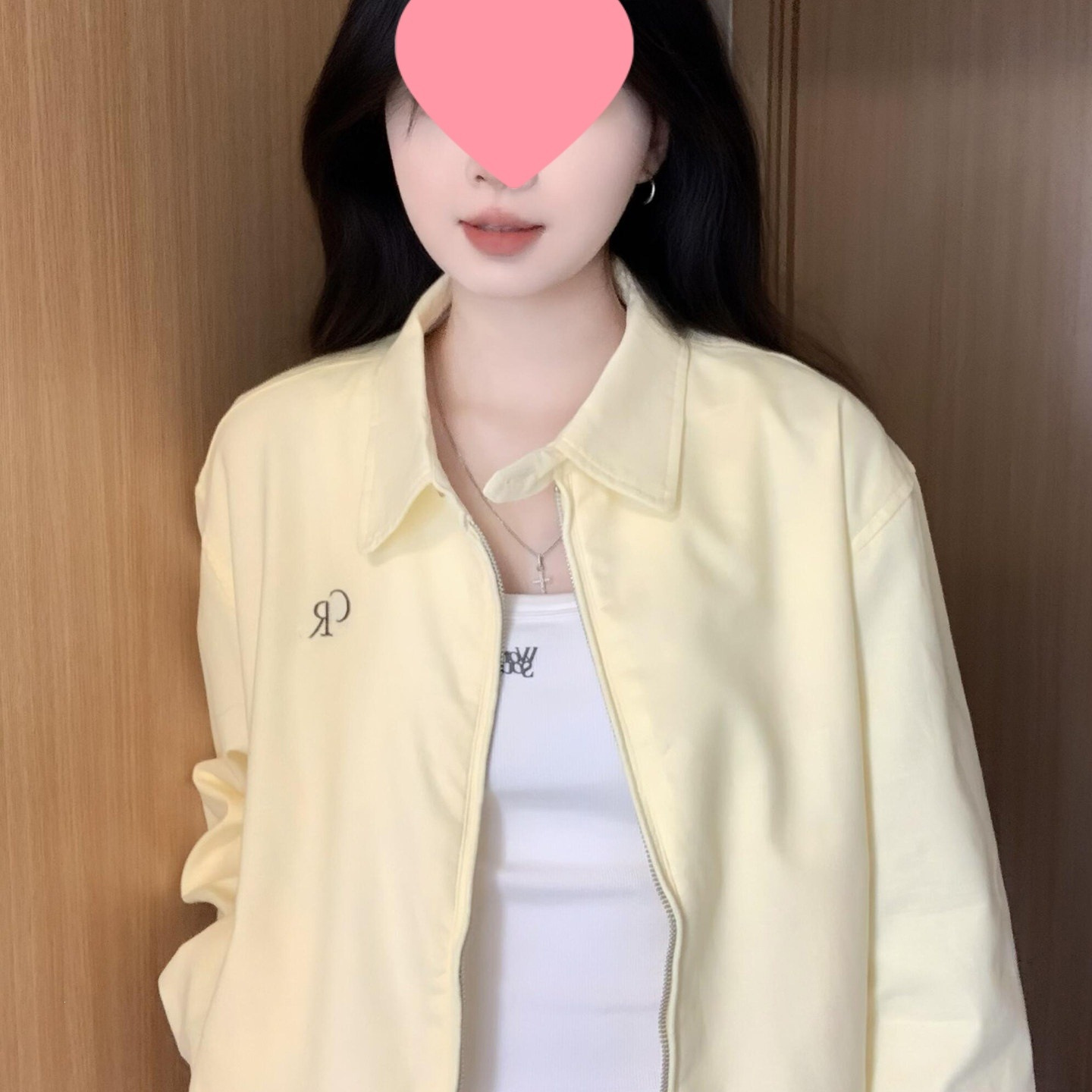 早春韩系短款夹克外套女 宽松休闲翻领纽扣开衫