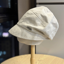 米白色小众堆堆帽秋冬日系文艺包头冷帽大版型显脸小渔夫帽盆帽女