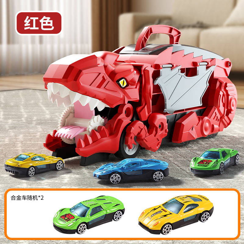 빨간색 변형 공룡 자동차 [컬러 박스] 2 합금 자동차