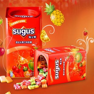 sugus��ʿ�ǻ��ˮ����ζܛ��ϲ��550g���b���l���괺����ʳ�^��