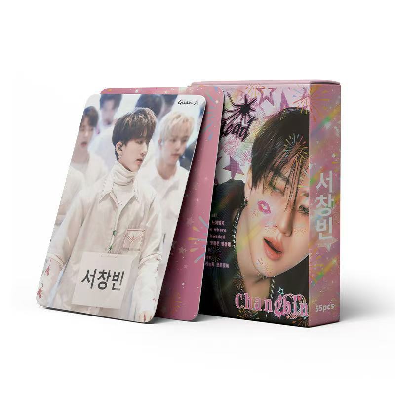 Cadena total de gran cantidad de nuevos productos en stock 55 tarjetas de álbum SKMyBreath KPOP estrella alrededor de la tarjeta de colección LOMO