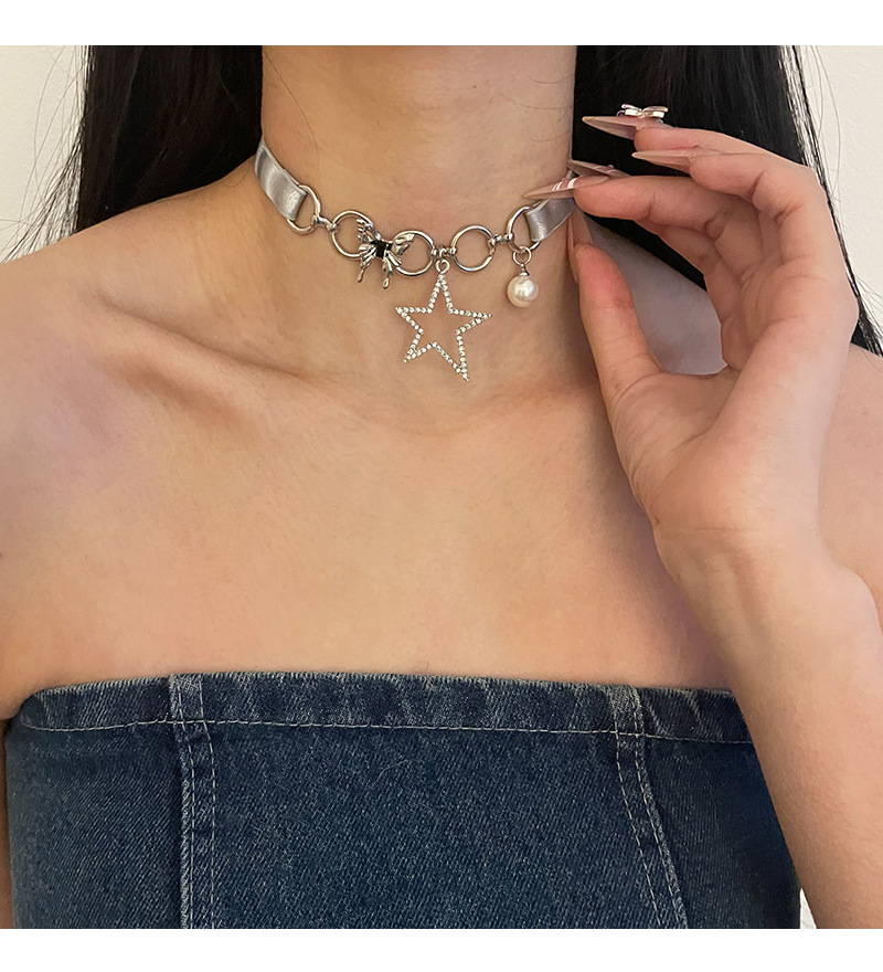 Alloy Pendant Material Vacation Classic Style Star Alloy Choker Wholesale