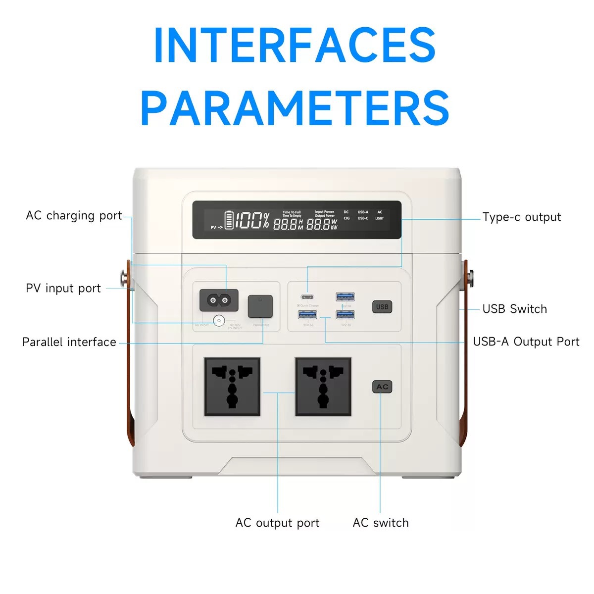 户外储能220v移动大容量大功率便携车载自驾游露营摆摊 移动电源