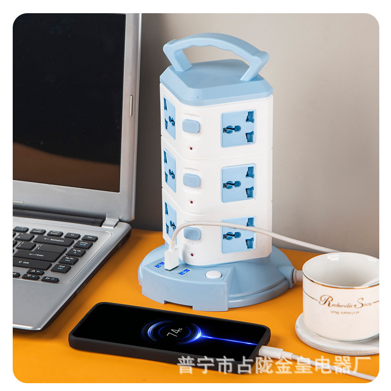 TYPE-C USB PD enchufe de línea de carga enchufe de oficina vertical enchufe de tablero de escritorio en forma de torre enchufe portátil enchufe