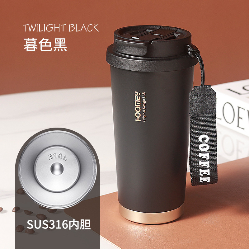 新しい高品質のクリエイティブなコーヒーカップ、軽い高級感とハイエンドの316ステンレス鋼のカスタマイズされたタンブラー、セラミックウォーターカップギフト|undefined