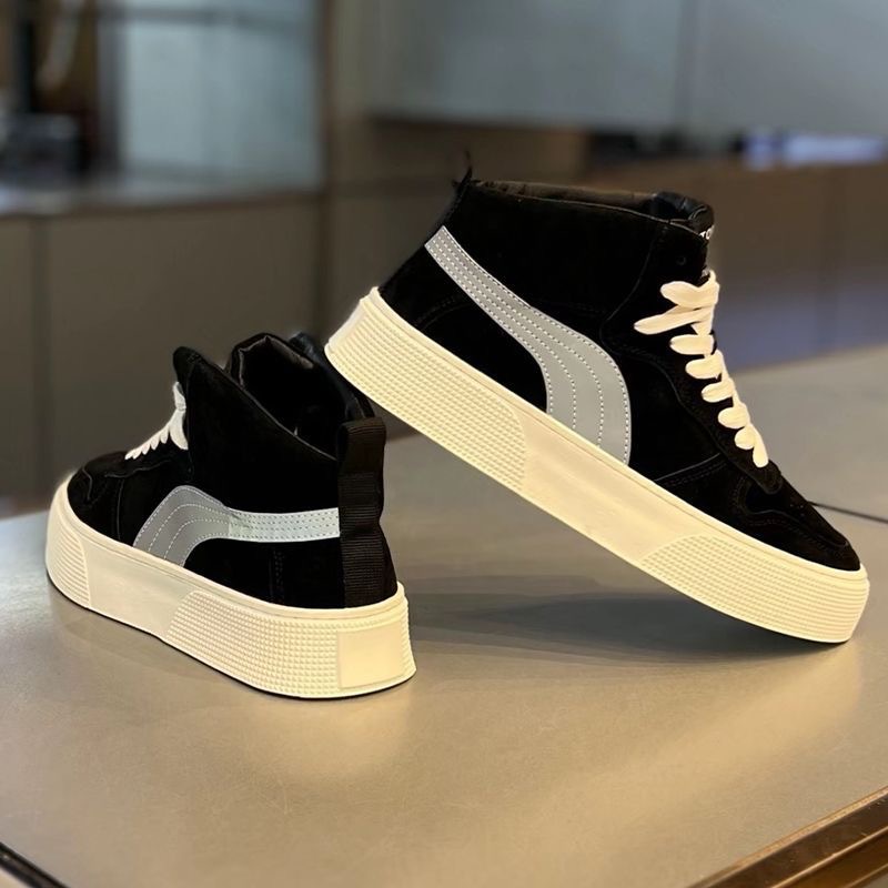 Autumn and Winter high-top soft bottom men's sneakers new trendy casual men's shoes increased non-slip all-matching sneaker men's shoes