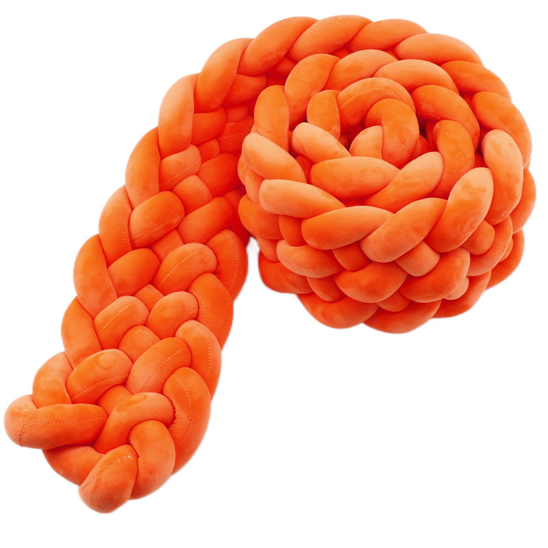 Cama de bebé tela cama cerca bolsa suave seis hebras trenzadas alta trenzada antichoque barrera de bebé grado madre