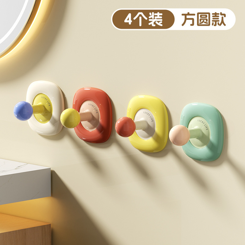 多巴胺挂钩免打孔壁挂式粘钩厨房卫生间无痕挂钩超强承重门后挂架|undefined