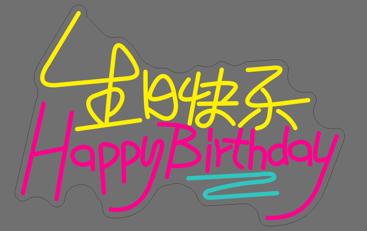 Neon light hand-held fan sign for celebrity concert fans' support light sign ins glowing birthday LED sign