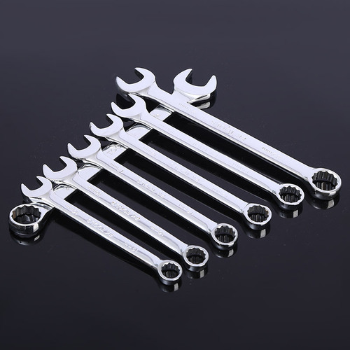 Factory direct sales metric dual-purpose wrench 8-24 dual-purpose wrench set plum dull black dual-purpose wrench