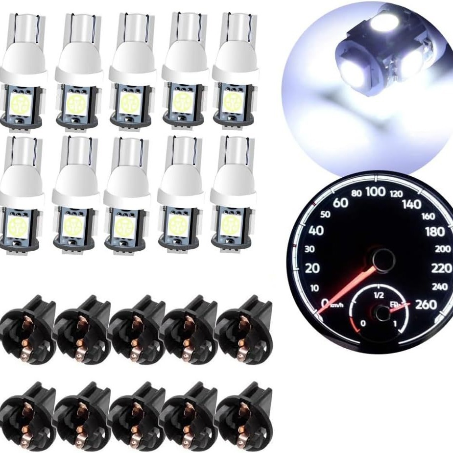 T10 lámpara de ancho T10 con base 10 lámparas de instrumentos de automóviles LED lámparas de instrumentos de automóviles luces interiores